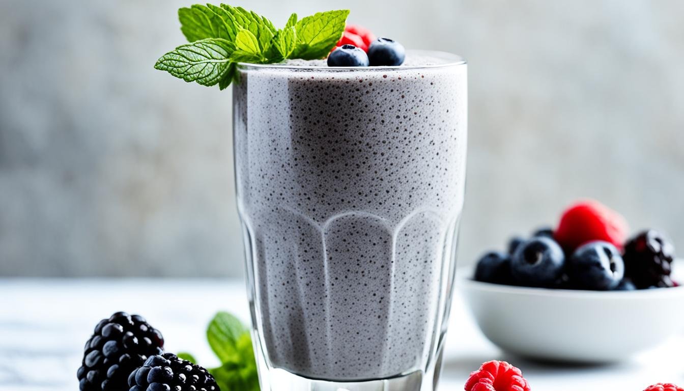 chia seed pudding in the glass