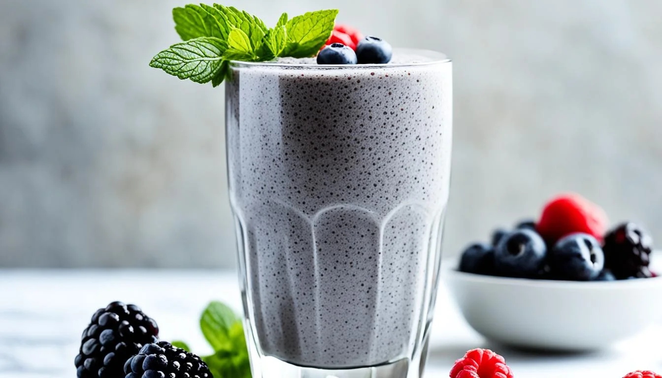 chia seed pudding in the glass