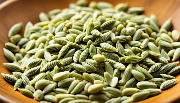 chunk of fennel seeds on brown color floor