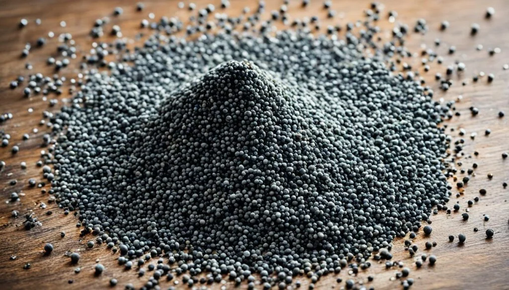 a pile of black seeds
