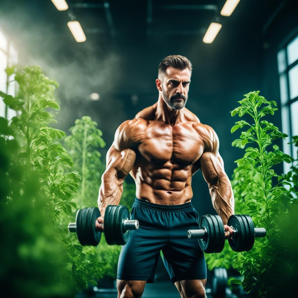 a man lifting weights in a gym