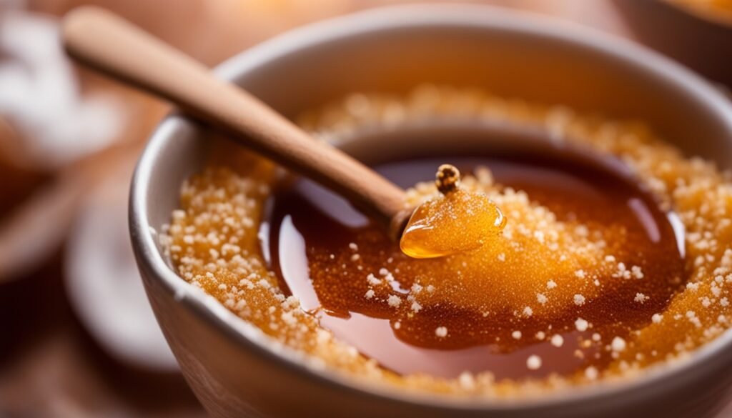 a spoon in a bowl of liquid